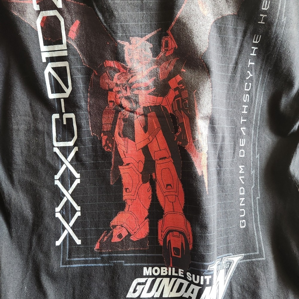 atsuko Mobile Suit Gundam Men's L Long  Sleeve T-Shirt Black NEW - Picture 4 of 11